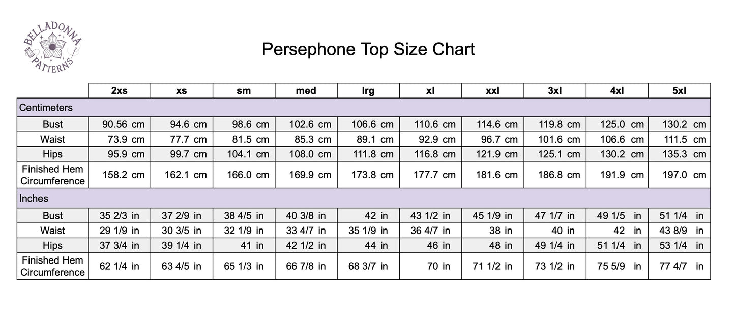 Persephone Top - Printable PDF File